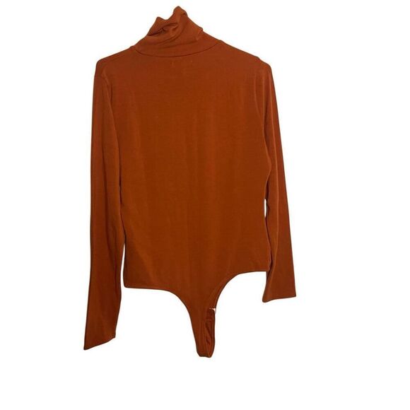 Madewell Turtleneck Bodysuit in Maple Glow Size XL - Picture 4 of 4